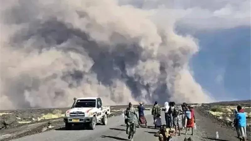 استيقظ المارد بعد 10 آلاف سنة.. صور صادمة لبركان إثيوبيا