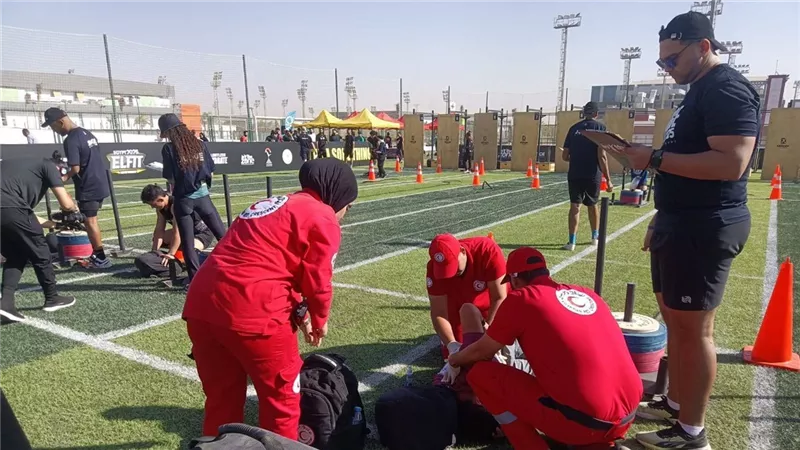 الهلال الأحمر يؤمن بطولة «الفيت الدولية للياقة» بخدمات الإسعافات الأولية 