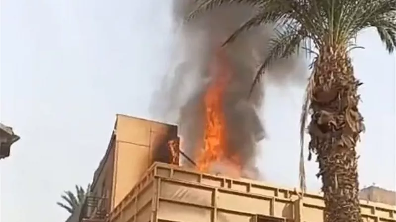 حريق هائل يلتهم استوديو مصر بالمريوطية والحماية المدنية تحاول السيطرة