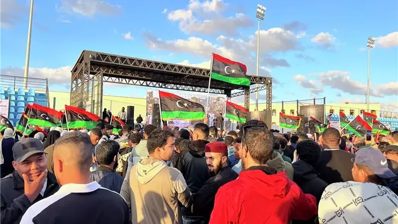 مظاهرات حاشدة في بنغازي تطالب بانتخابات رئاسية وإنهاء الانسداد السياسي
