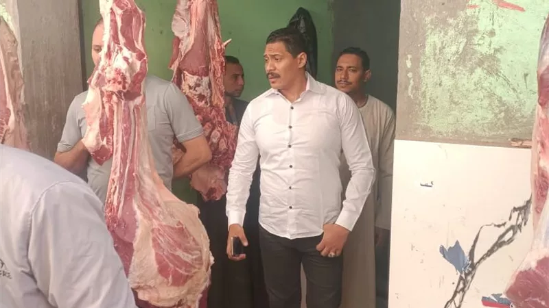 ضبط كمية من اللحوم مذبوحة خارج المجازر في حملة تموينية بالفيوم