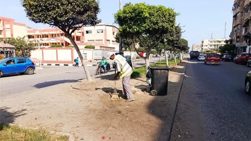 استمرار جهود منظومة النظافة العامة في مدينة بورفؤاد