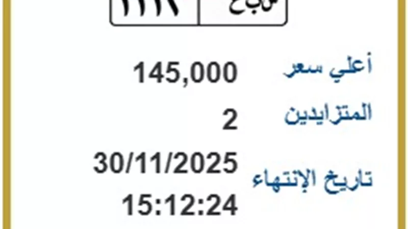 145 ألف جنيه سعر لوحة 