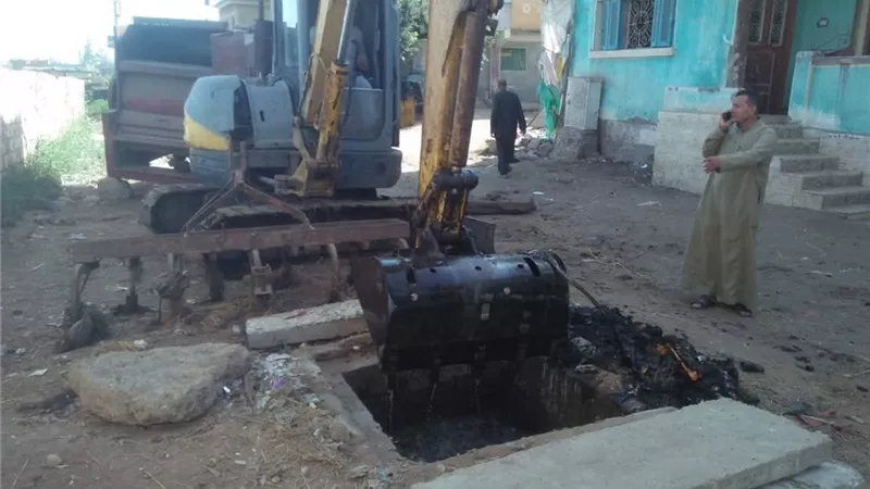 تطهير مصرف قراجة الزراعي بكفر الشيخ لرفع كفاءة الصرف وتحسين خدمة الأراضي 