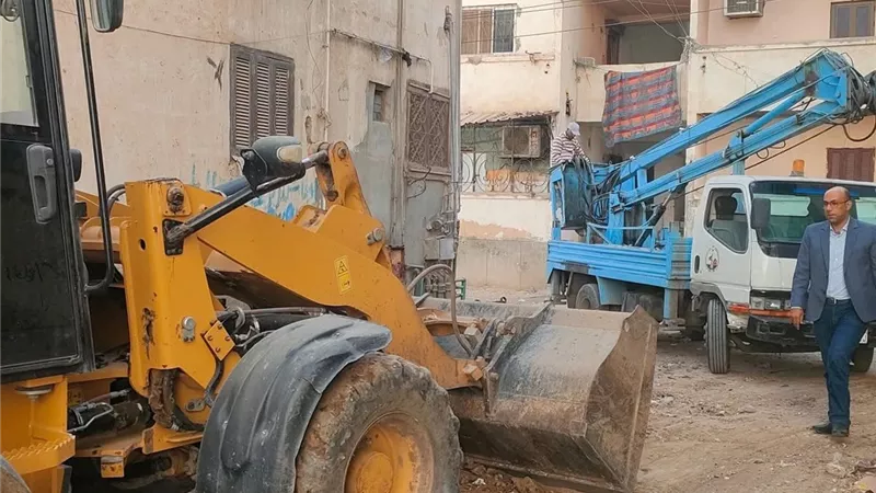 إزالة مبنى مخالف على مساحة 4 قراريط بكفر الشيخ