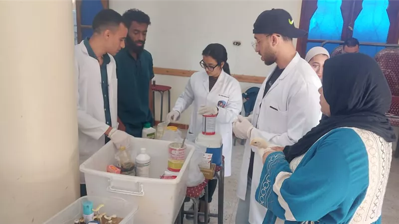 قوافل جامعة قناة السويس تواصل دورها التنموي والخدمي بقرية الضبعية