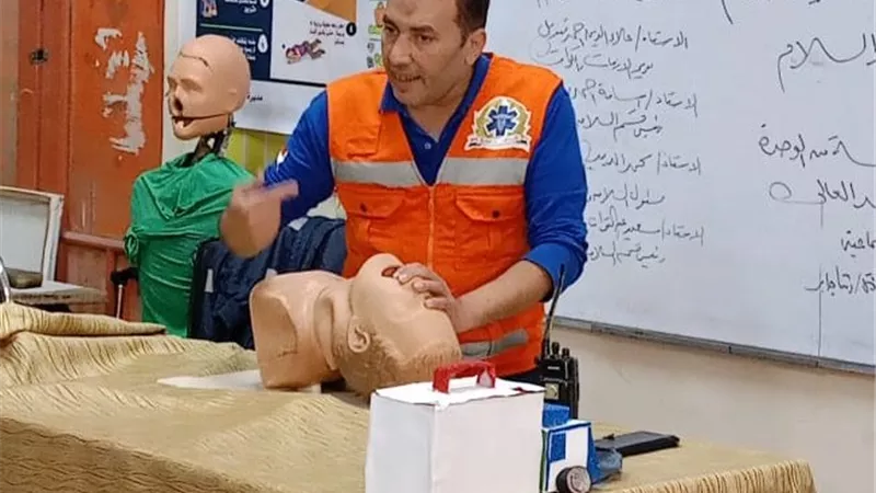 مدير تعليم الفيوم يتابع تدريب الإسعافات الأولية بمدرسة المحمدية الإعدادية
