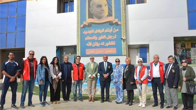 وفد نادي روتاري جيزة يتفقد مركز تأهيل ذوي الاحتياجات الخاصة بالخارجة
