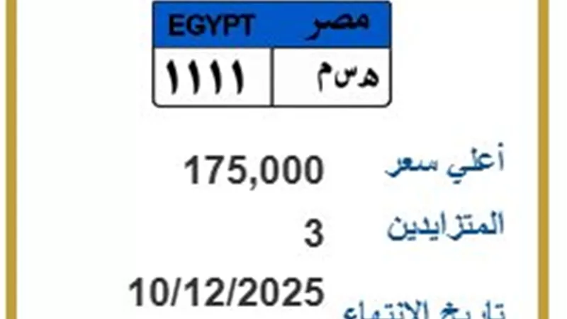 3 أشخاص يشعلون المزاد على لوحة سيارة مميزة والسعر مفاجأة