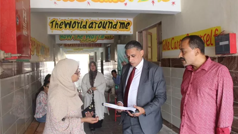 تشجير المدارس لم ينتهي.. توجيهات عاجلة من مدير تعليم الجيزة قبل بداية الدراسة