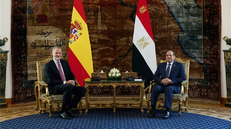 الرئيس السيسي وملك إسبانيا يرفضان الممارسات الإسرائيلية غير المشروعة في الضفة الغربية