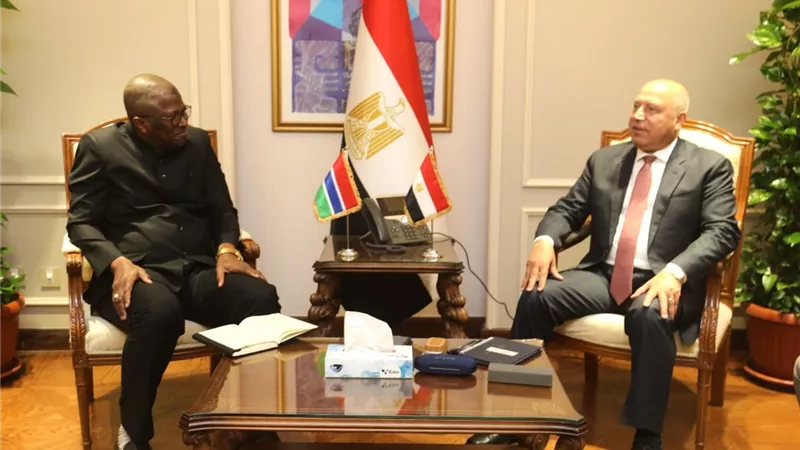 مصر وجامبيا تبحثان فرص التعاون في قطاعي النقل والبنية التحتية والصناعة  