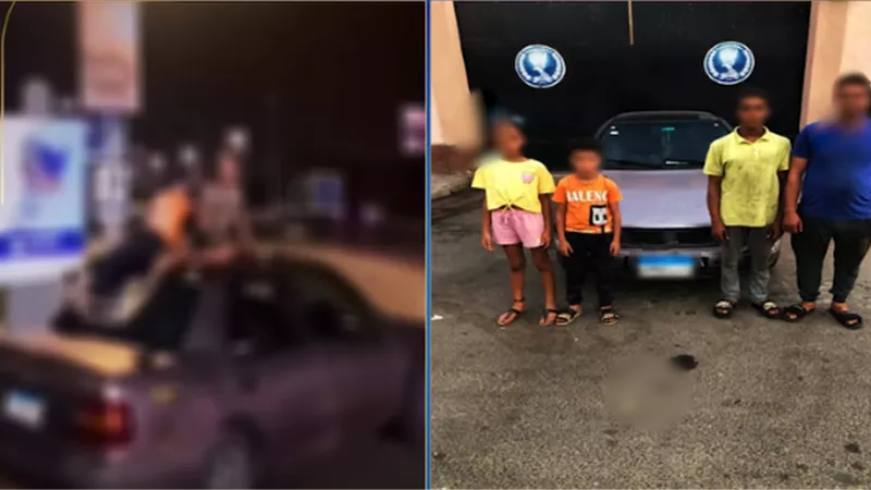 الداخلية تكشف تفاصيل فيديو قيادة طفل لسيارة وجلوس طفلين أعلاها بالقليوبية
