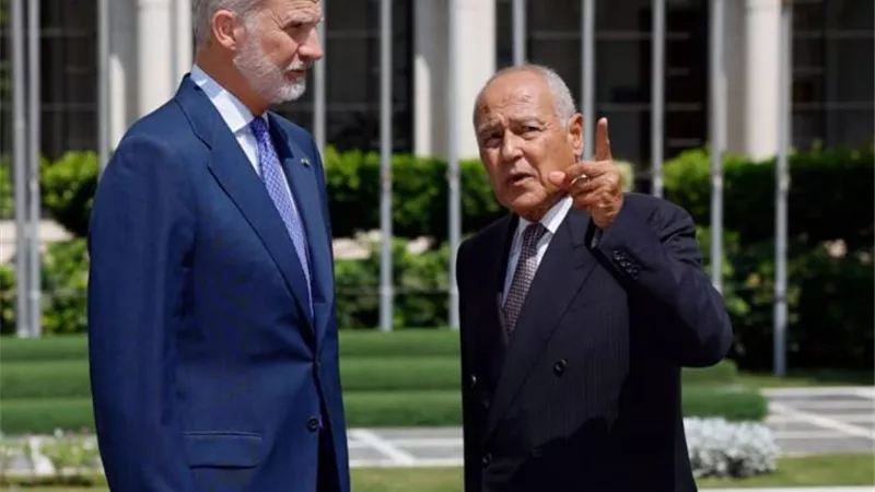 ملك إسبانيا يؤكد لأبو الغيط التزام بلاده بالدفاع عن القضية الفلسطينية 