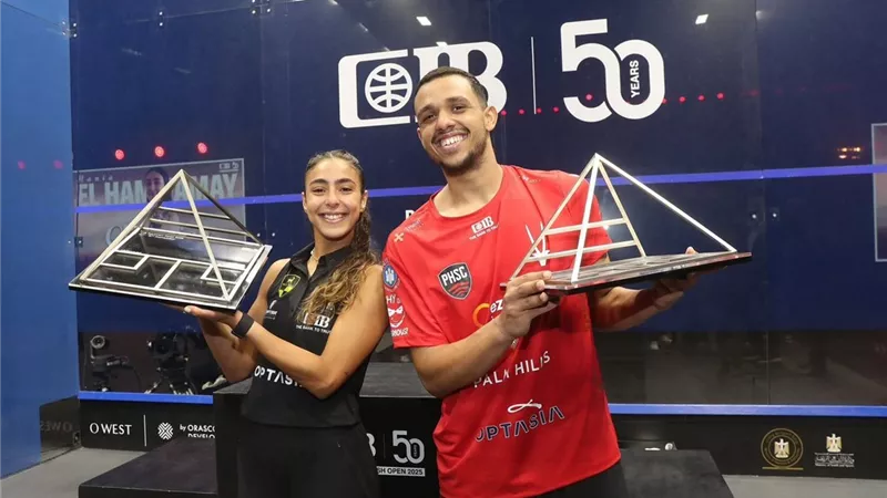 مصطفى عسل وهانيا الحمامي يفرضان سيطرة مصرية على بطولات الإسكواش 