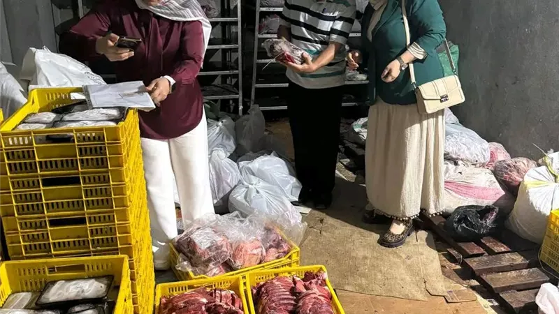 ضبط لحوم فاسدة ودقيق مدعم قبل بيعه بالسوق السوداء في حملات مكثفة بالدقهلية