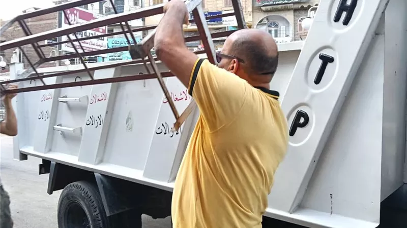 حملات مكثفة تزيل العشوائيات وتعيد الانضباط لشوارع مدينة بيلا بكفر الشيخ