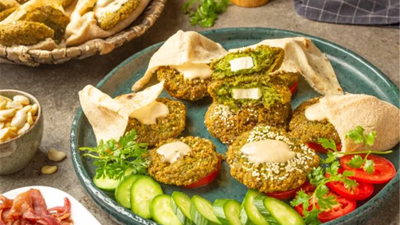 فطار سريع وشهي ..  طريقة عمل الطعمية المحشية بالجبن والبسطرمة
