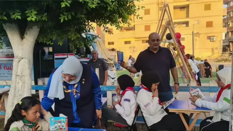 المكتبة المتنقلة بالمنوفية تحتفل بمئوية مرشدات الكشافة بمركز شباب الشهداء