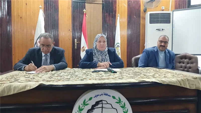 تعليم بني سويف تبحث استعدادات امتحانات نصف العام لسنوات النقل والإعدادية 