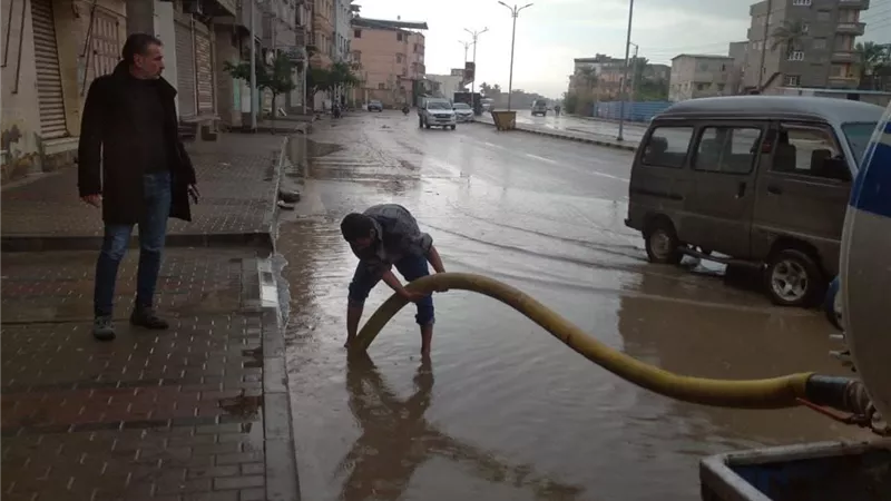 نوة قاسم ..أمطار غزيرة تضرب محافظة دمياط 
