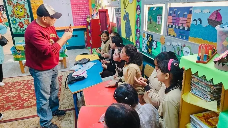 قصور الثقافة تنظم أنشطة متنوعة بكفر تصفا ضمن برنامج «مدارسنا بالألوان»
