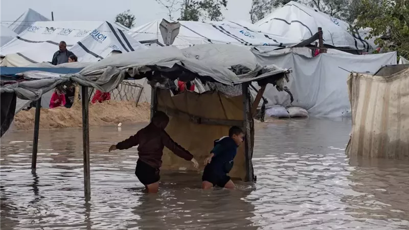 معاناة لا تنتهي.. غزة تكافح لمواجهة المنخفض الجوي العنيف| فيديو