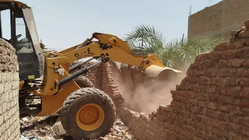 حملة مكبرة لإزالة التعديات على الأراضي الزراعية بمحافظة المنوفية 