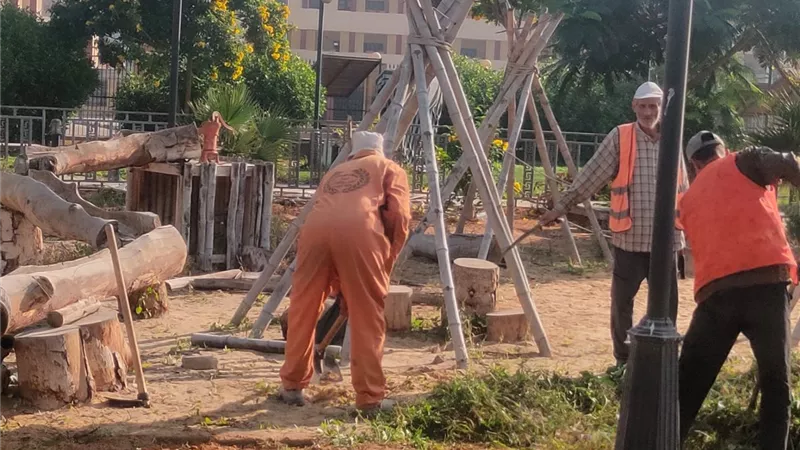 جهاز تطوير الإسماعيلية يواصل أعمال صيانة وتجميل عدد من الحدائق  