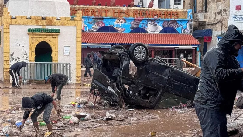مشاهد صادمة من فيضانات «آسفي» في المغرب| فيديو