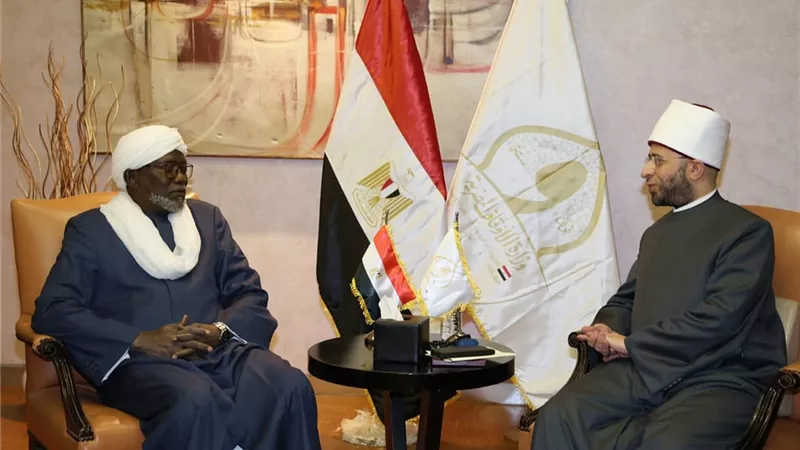 وزير الأوقاف  يلتقي مفتي تشاد على هامش مؤتمر الإفتاء الدولي