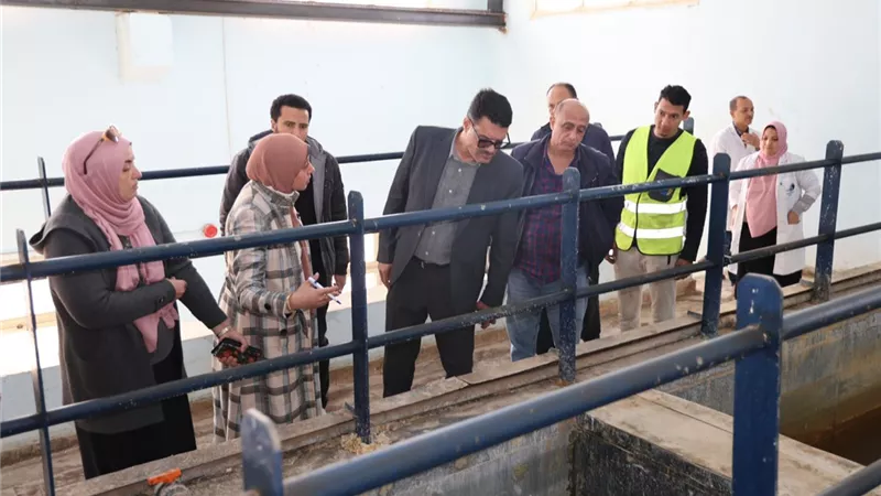 رئيس «مياه القليوبية» يتفقد أعمال الإحلال والتجديد بمحطة كوم أشفين