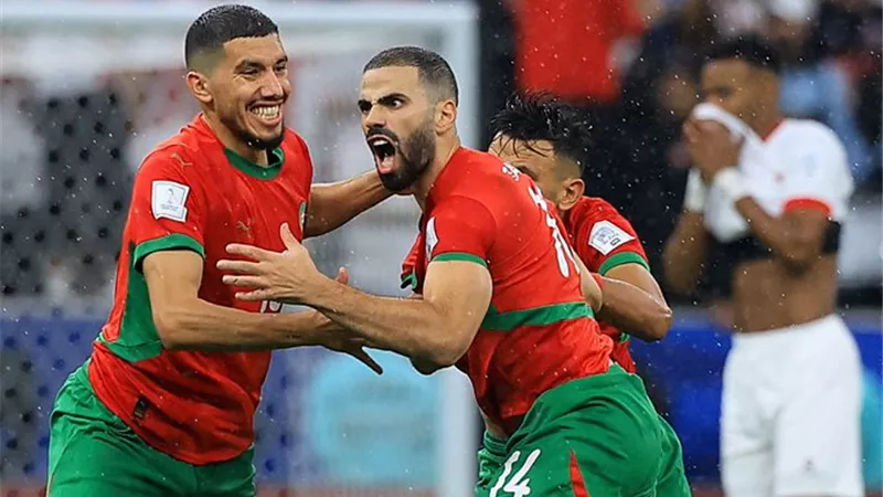 المغرب يتقدم على الأردن بهدف عالمي في الشوط الأول| فيديو 