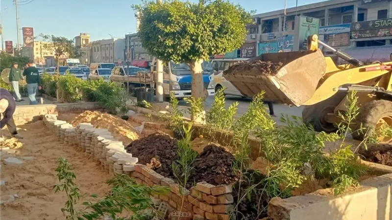 إيقاف أعمال تعدٍ على الحدائق في كفر الشيخ