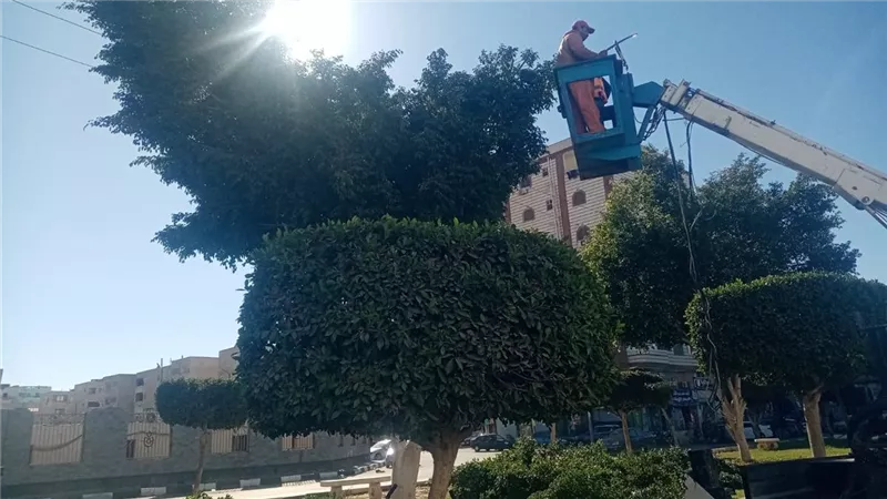 جهاز التطوير والتجميل يواصل أعماله بمداخل ومخارج الإسماعيلية