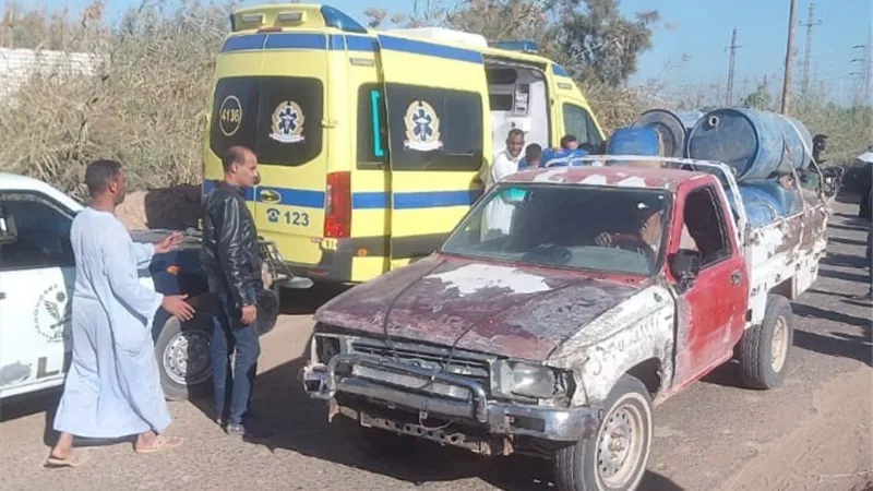 رحيل أم وطفلها في تصادم مروع بين «ربع نقل» وتوك توك بأسوان 