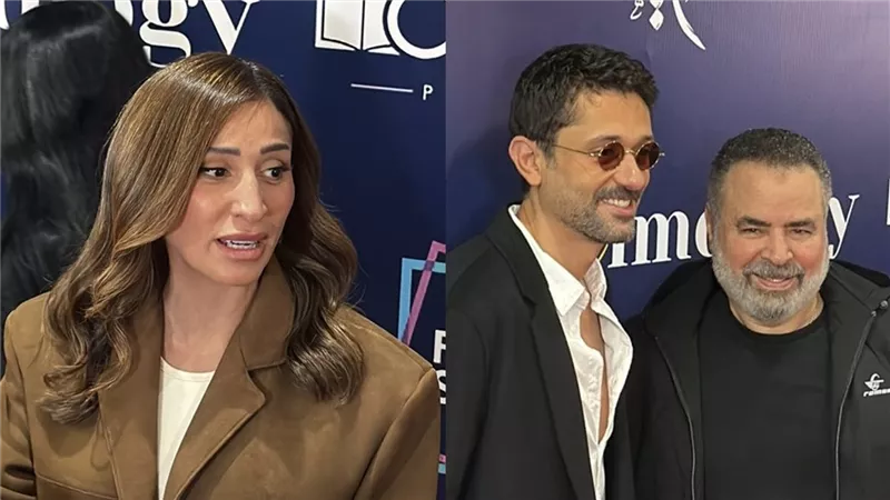كريم محمود عبدالعزيز ودينا الشربيني أول حضور صناع فيلم «طلقني» للعرض الخاص