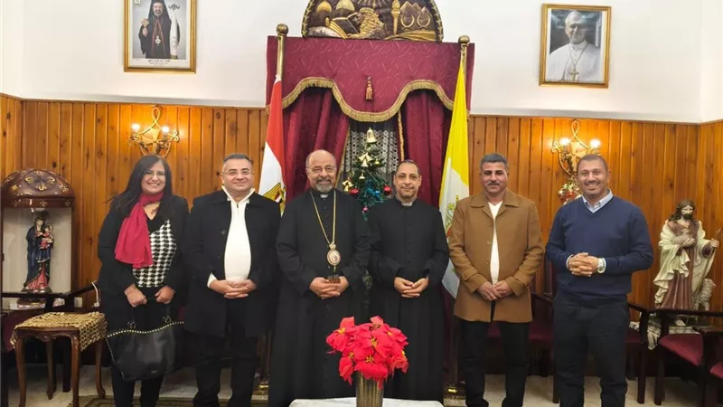 للتهنئة بعيد الميلاد.. بطريرك الكاثوليك يستقبل المجلس الإقليمي لجنود مريم