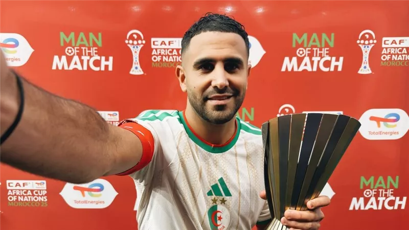 أول تعليق من رياض محرز بعد انتصار الجزائر أمام السودان في كأس أمم أفريقيا