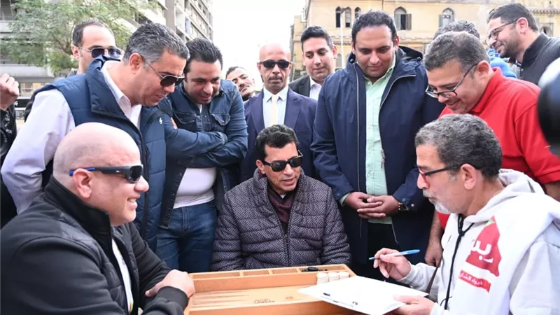 وزير الرياضة ومحافظ القاهرة يشهدان ختام دوري القهاوي للطاولة والدومينو