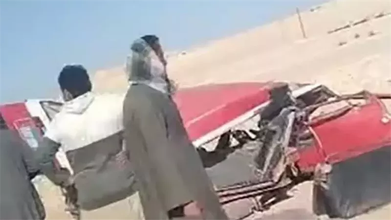 الصور الأولى لحادث «صحراوي المنيا» بعد ارتفاع عدد الضحايا إلى 5 أشخاص 