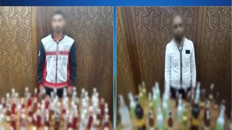 «بيبيعوا خمور».. ضبط شخصين يروجا مواد كحولية دون ترخيص في كرموز