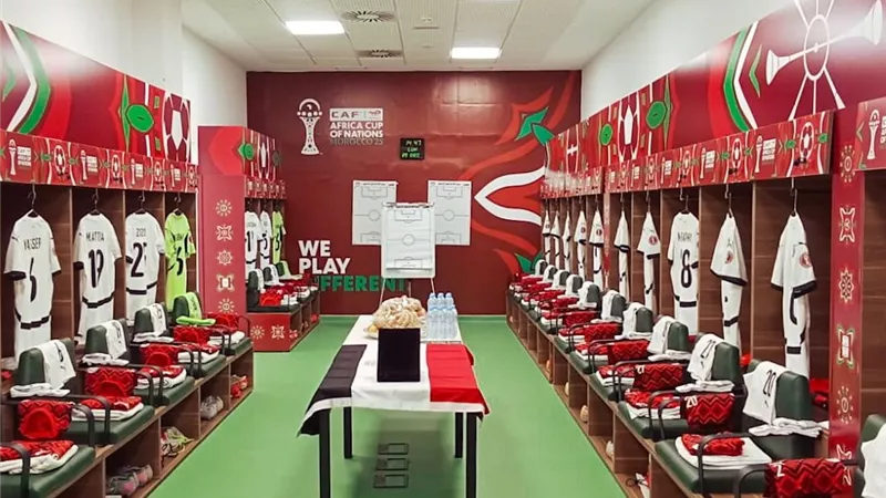 شاهد| غرفة ملابس لاعبي منتخب مصر قبل مواجهة أنجولا في كأس الأمم الأفريقية