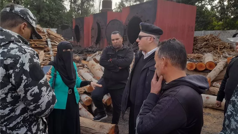 محافظ الإسماعيلية يتابع الحملات الرقابية على مكامير الفحم غير المرخصة