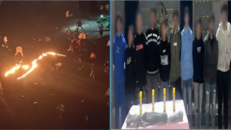 «الاحتفال وصلهم للسجن».. القبض على أصحاب فيديو إشعال السلك الألومنيوم 