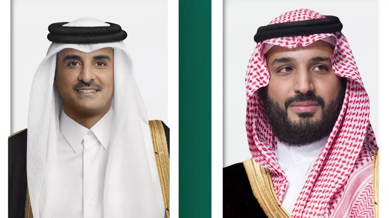 ولي العهد السعودي وأمير قطر يبحثان تطورات الأحداث الإقليمية والدولية
