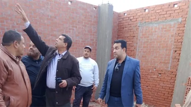 إزالة فورية لمخالفة بناء في الباجور بمحافظة المنوفية