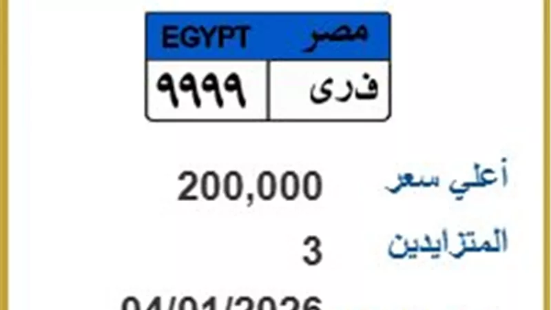 صراع الثلاثة لم يحسم بعد.. لوحة «ف ر ى 9999» تسجل 200 ألف