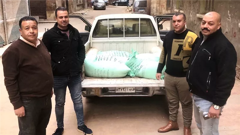 ضبط طن و200 كجم دقيق بلدي مدعم ومخالفات تموينية بالفيوم