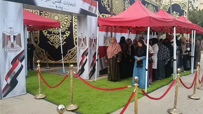 إقبال من السيدات على التصويت في إعادة انتخابات النواب بدائرة المنتزه